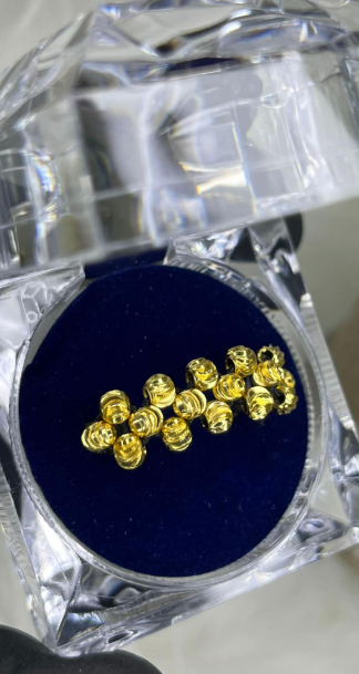 ANILLO TRES CARRILES DIAMANTADO EN ORO LAMINADO 18K