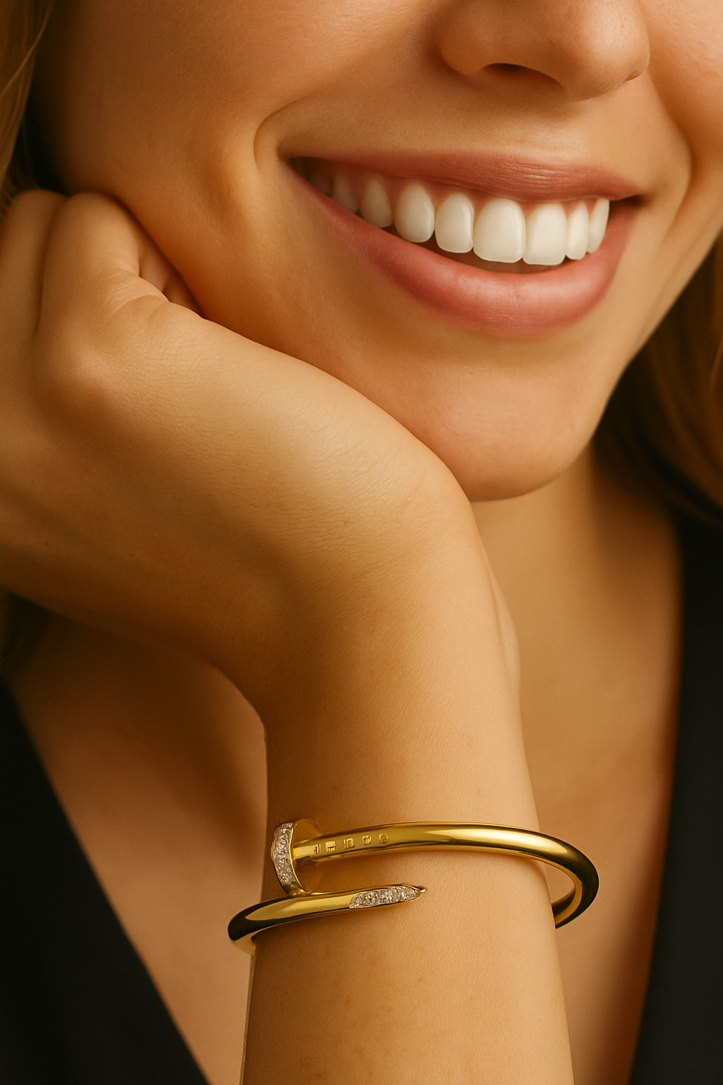 Pulsera de Lujo - Clavo en Oro Laminado CERTIFICADO