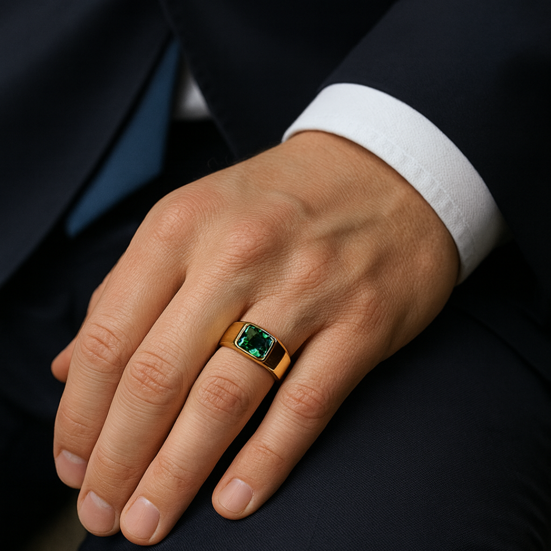 ANILLO AKMAL 5% ESMERALDA VIRGEN