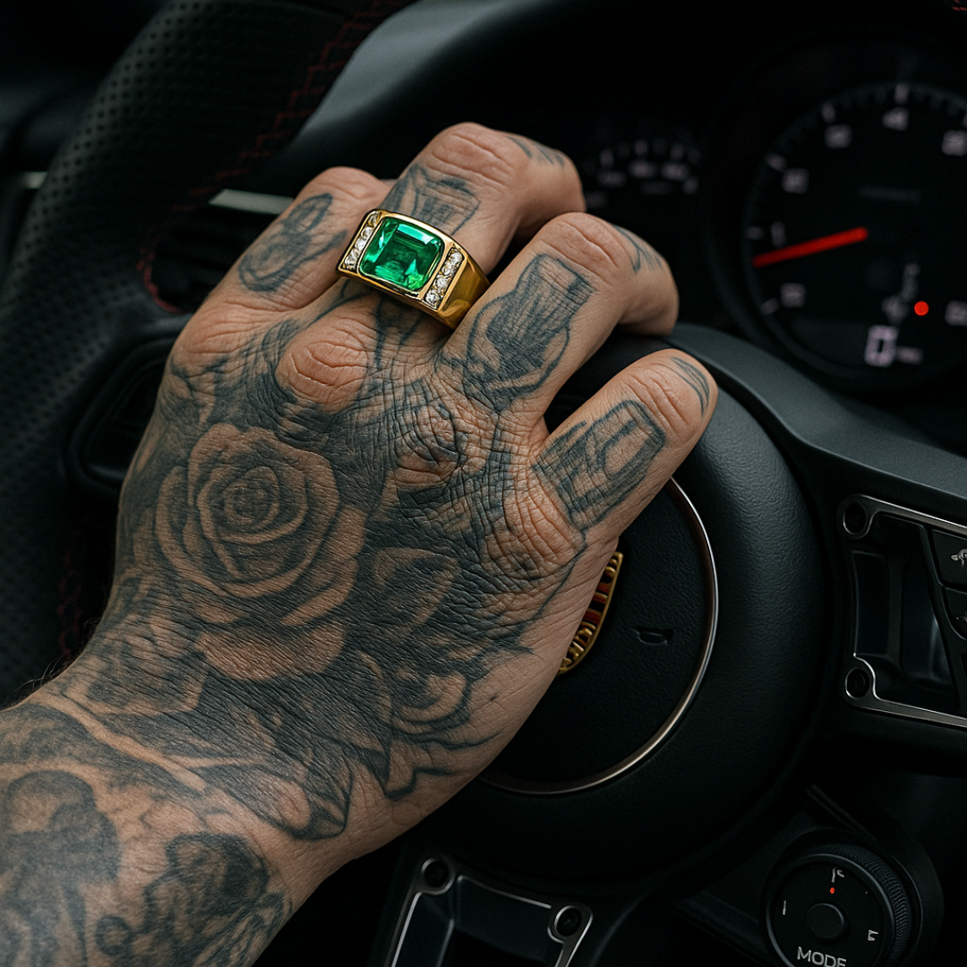 ANILLO AKMAL 5% ESMERALDA VIRGEN