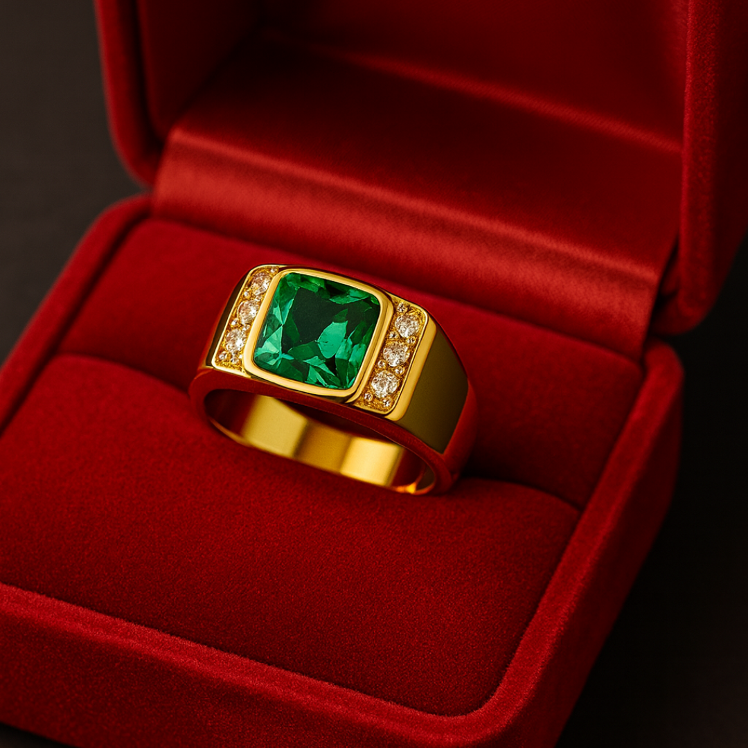 ANILLO AKMAL 5% ESMERALDA VIRGEN