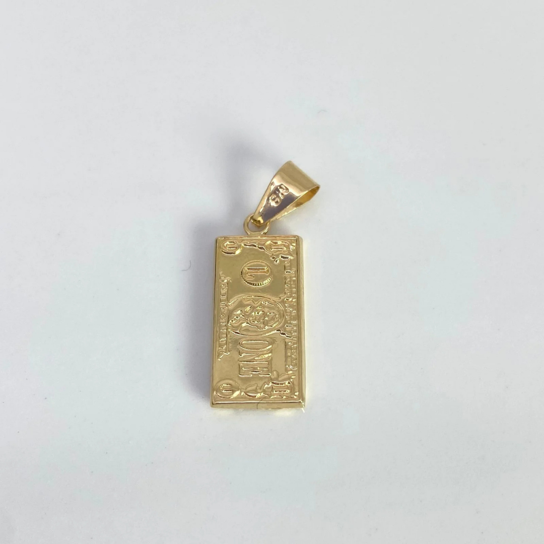 CADENA CON DIJE DE DOLAR EN ORO LAMINADO 18K