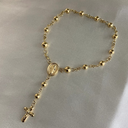 DENARIO BENDECIDO 14 BALINES EN ORO LAMINADO 18K 🔥