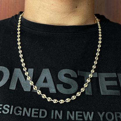 CADENA TEJIDA GUCCI EN ORO LAMINADO 18K