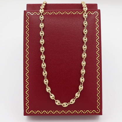 CADENA TEJIDA GUCCI EN ORO LAMINADO 18K