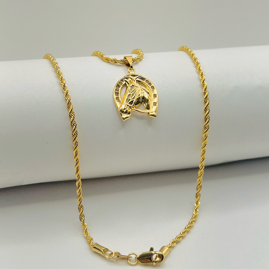 SET CABALLISTA EN ORO LAMINADO