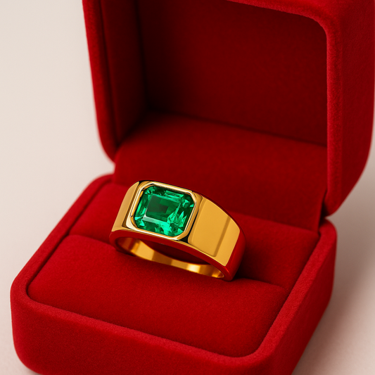 ANILLO AKMAL 5% ESMERALDA VIRGEN